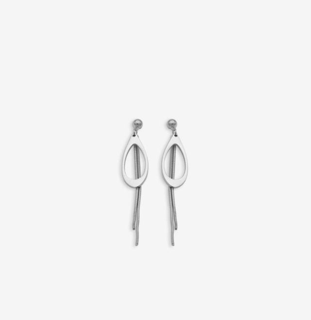 Boucles d'oreilles "shiny drop" en acier inoxydable